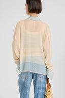 Camicia in chiffon di seta con stampa foulard