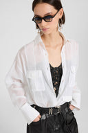 Oversized ramie shirt