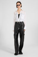 Oversized ramie shirt