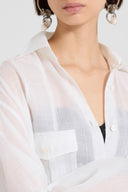 Oversized ramie shirt