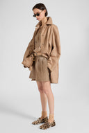 Pure silk blouse with floral cutwork