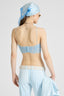 Unstructured Tulle Light Blue Bra with Rebrodé Lace