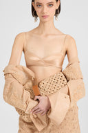 Silk lingerie-inspired bra