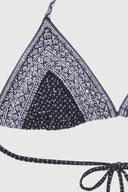 Bandana print triangle bikini with crystals