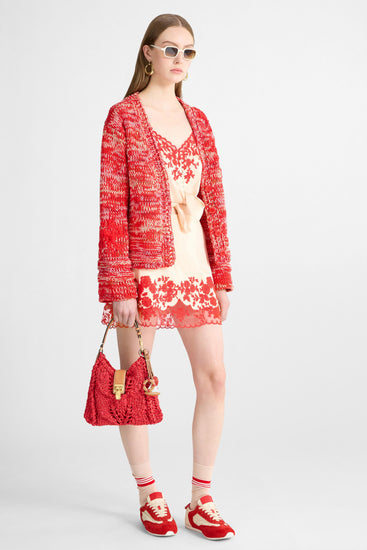 Cady Mini Skirt with Rebrodé Lace