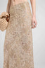 Long spiral skirt in maiolica lace with tone-on-tone hand-applied crystals
