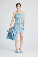 Lingerie-Style Dress in Sequins with Rebrodé Lace