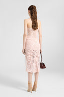 Abito bustier stripeless in pizzo rebrodè