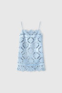 Abito corto con intaglio maiolica