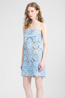 Abito corto con intaglio maiolica