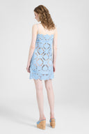 Abito corto con intaglio maiolica