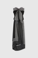 Long bandana-print dress with central knot Long bandana-print dress with central knot