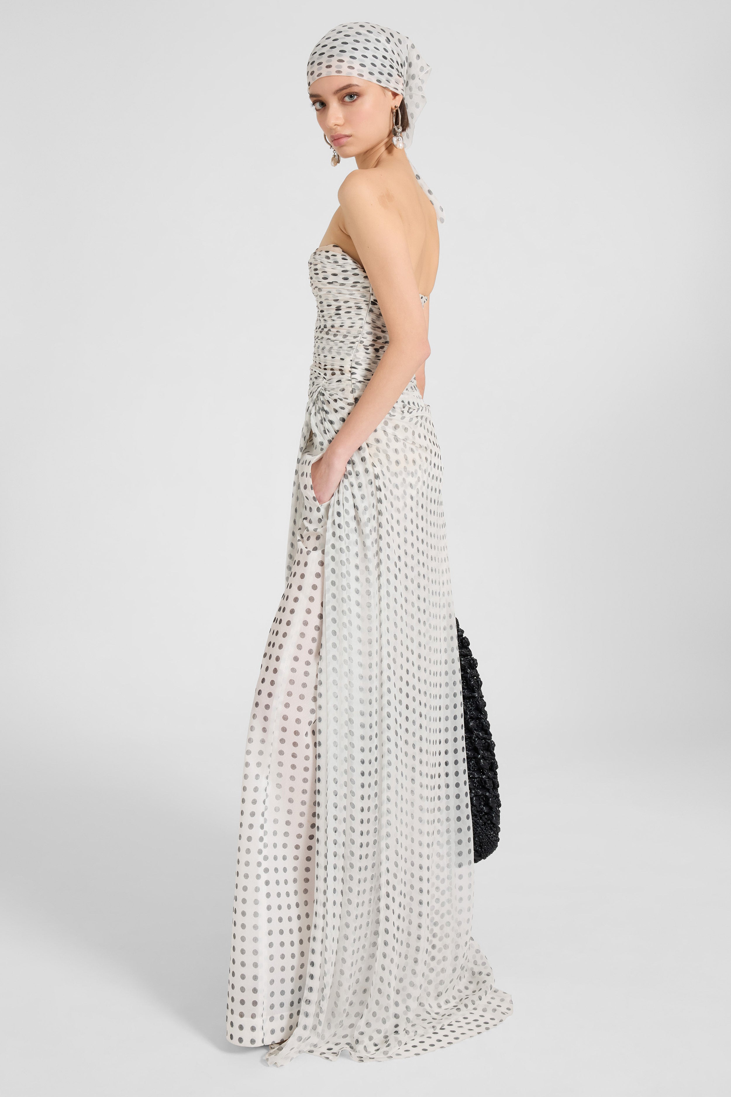 Long Draped Chiffon Silk Dress Long Draped Chiffon Silk Dress