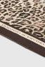 Square silk stole with natural-effect leopard print