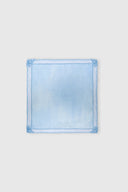 Silk bandana with jeans print and scalloped rebrodé lace trim