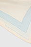 Square silk scarf with blue and cream bandana print