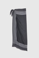 Silk pareo skirt with bandana print