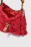 Mini Clio bag in red raffia