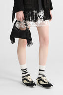 Candy bag in black suede