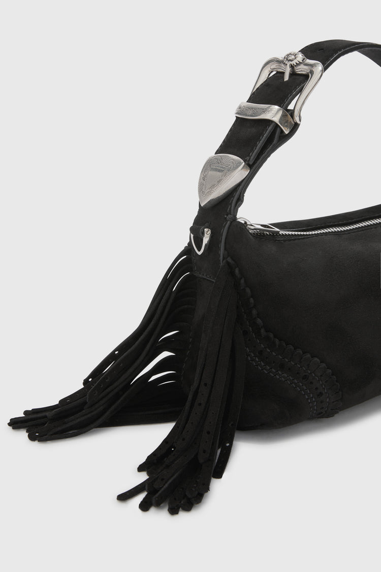 Sac Candy en cuir velours noir