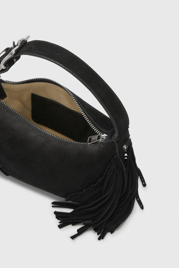 Sac Candy en cuir velours noir