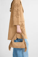 Candy Duffle in taupe suede