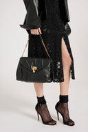Joy shoulder bag with flap and chain handle