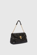 Joy shoulder bag with flap and chain handle