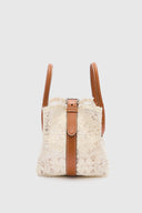 Mini Margot white in raffia lace maiolica