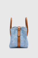 Mini Margot blue in raffia lace maiolica