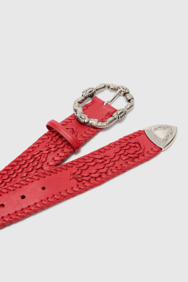 Red Belt with Majaro Embroidery