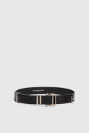 Black belt in calfskin with loop buckle