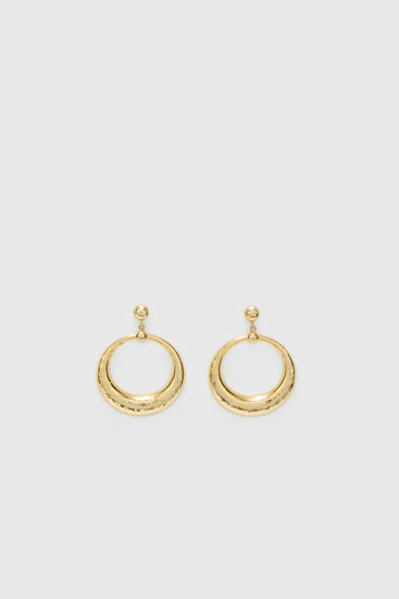 Gold circle earrings