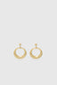 Gold circle earrings