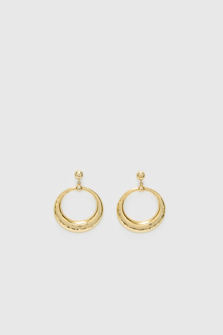 Gold circle earrings