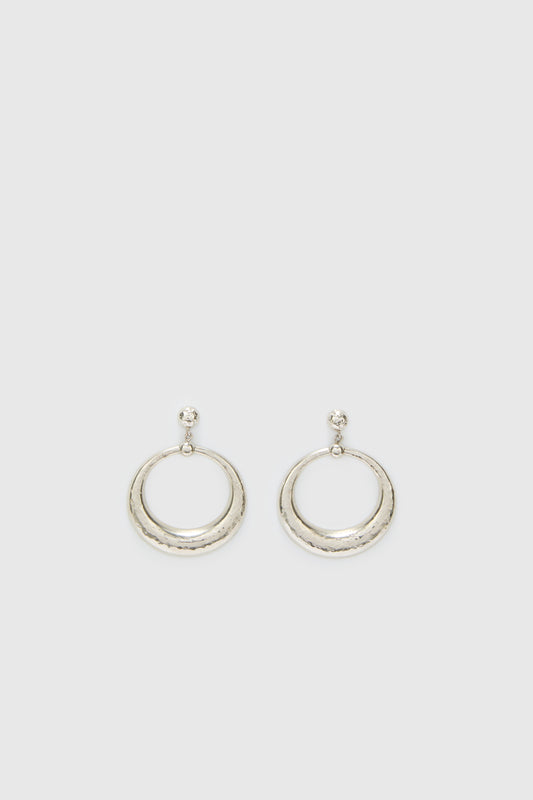 Palladium circle earrings