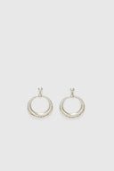 Palladium circle earrings