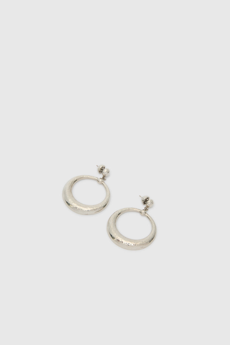 Palladium circle earrings
