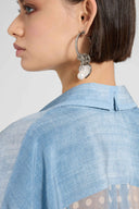 Hoop earrings with pearls, coins, and heart charm