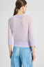 Pure cashmere sweater top with rebrodé lace