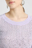 Pure cashmere sweater top with crystals