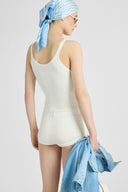 Ribbed viscose tank top