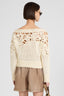 Long-sleeve crochet cotton sweater «Giardini d’autore»