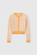 Cardigan a maniche lunghe con abbottonatura frontale