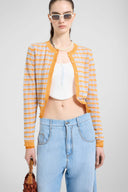 Cardigan a maniche lunghe con abbottonatura frontale