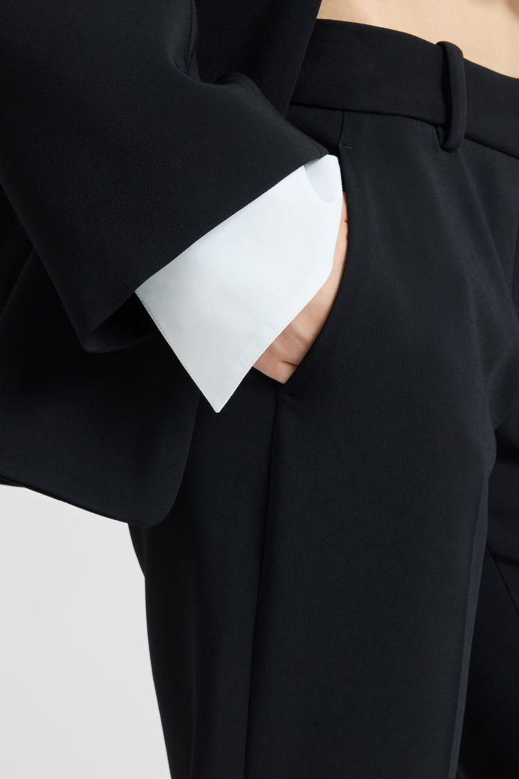 Bootcut trousers in viscose blend