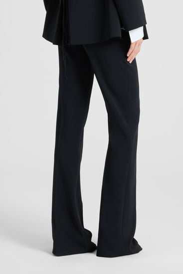 Bootcut trousers in viscose blend