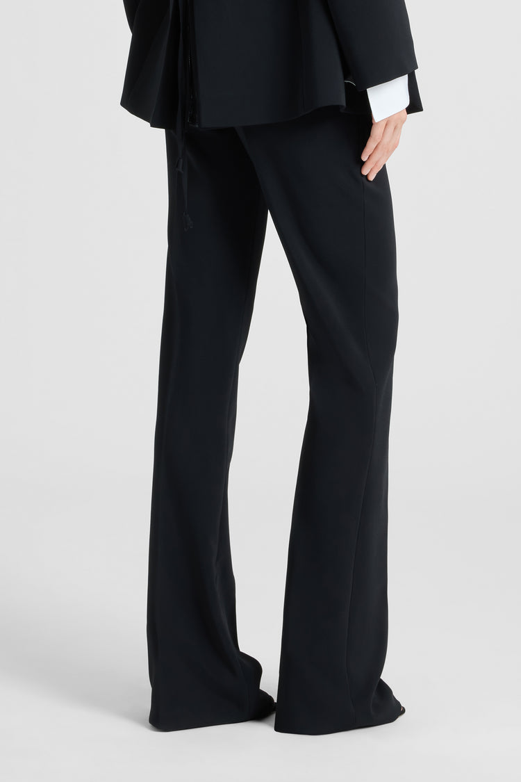 Bootcut trousers in viscose blend