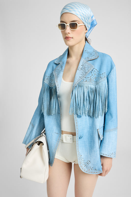 Shorts en mélange de viscose avec ceinture