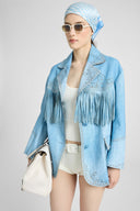 Viscose blend shorts with belt